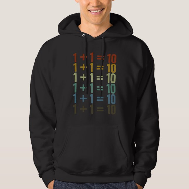 1 + 1 10 Software Developer Programming Hoodie (Front)