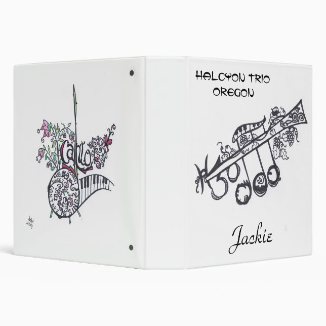 1-1/2" 3-ring binder:  H3O/Jackie Binder (Background)