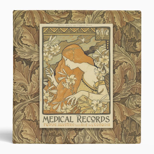 1 1/2 Pouce Médicale Records Art Nouveau Classeur (Devant)