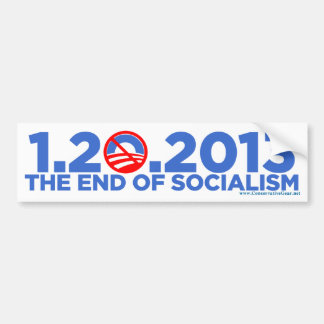 1.20.2013 The End of Socialism Bumper Sticker