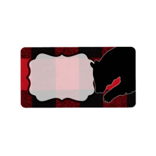 1.25"x2.75" Business Mailing Addres Label Red Buff