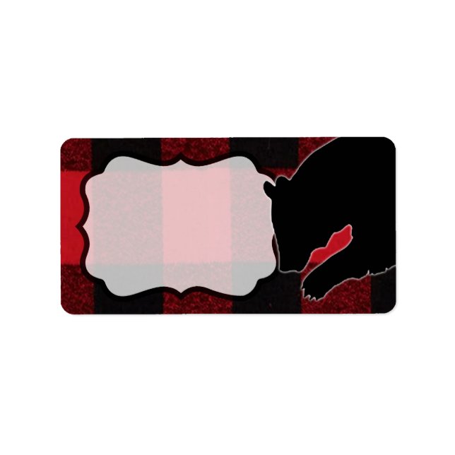 1.25"x2.75" Business Mailing Addres Label Red Buff (Front)