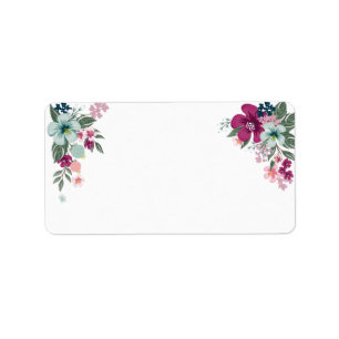 1.25"x2.75" Business Mailing Addres Label Tropical