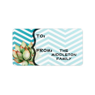 1.25"x2.75" Christmas XMAS Stick On Gift Tag Boho