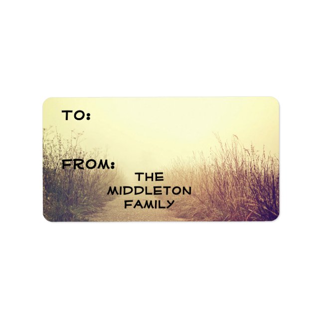1.25"x2.75" Christmas XMAS Sunrise Pathway Walkway Label (Front)