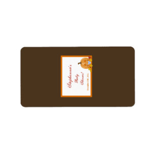 1.25"x2.75" Hershey's Miniature Autumn Fall Pumpki Label