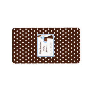 1.25"x2.75" Hershey's Miniature Blue Mod Mom Polk Label