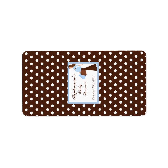 1.25"x2.75" Hershey's Miniature Blue Mod Mom Polk Label (Front)