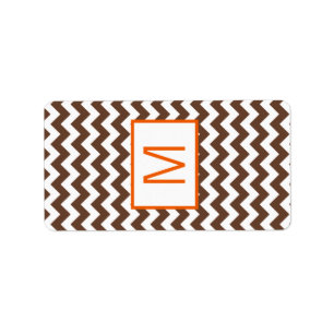 1.25"x2.75" Hershey's Miniature Brown Oran Chevron Label