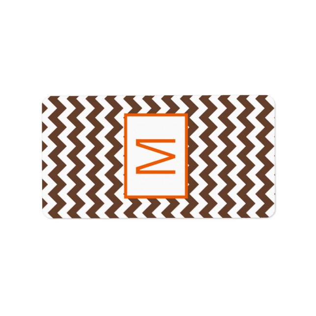 1.25"x2.75" Hershey's Miniature Brown Oran Chevron Label (Front)