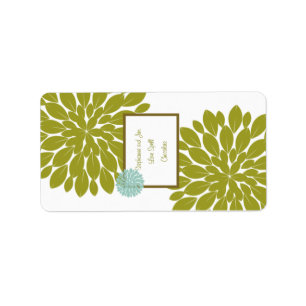 1.25"x2.75" Hersheys Miniature Floral Burst Label