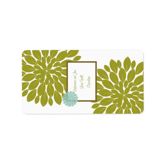 1.25"x2.75" Hersheys Miniature Floral Burst Label (Front)