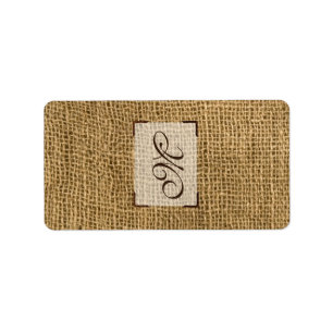 1.25"x2.75" Hershey's Miniature Horse Shoes Burlap Label