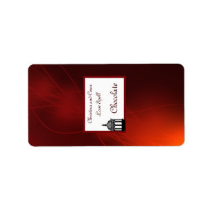 1.25"x2.75" Hersheys Miniature Maroon Lantern Label