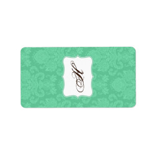 1.25"x2.75" Hershey's Miniature Mint White Damask Label