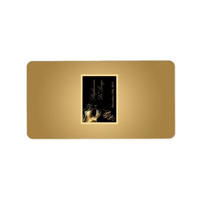 1.25"x2.75" Hershey's Miniature Mis XV Gold Label (Front)