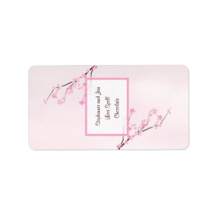 1.25"x2.75" Hersheys Miniature Pink Cherry Blossom Label
