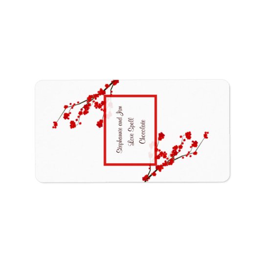 1.25"x2.75" Hersheys Miniature Red Cherry Blossom