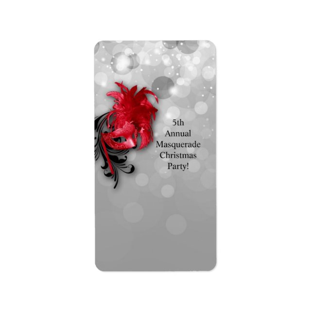 1.25"x2.75" Hershey's Miniature Red Masquerade Label (Front)