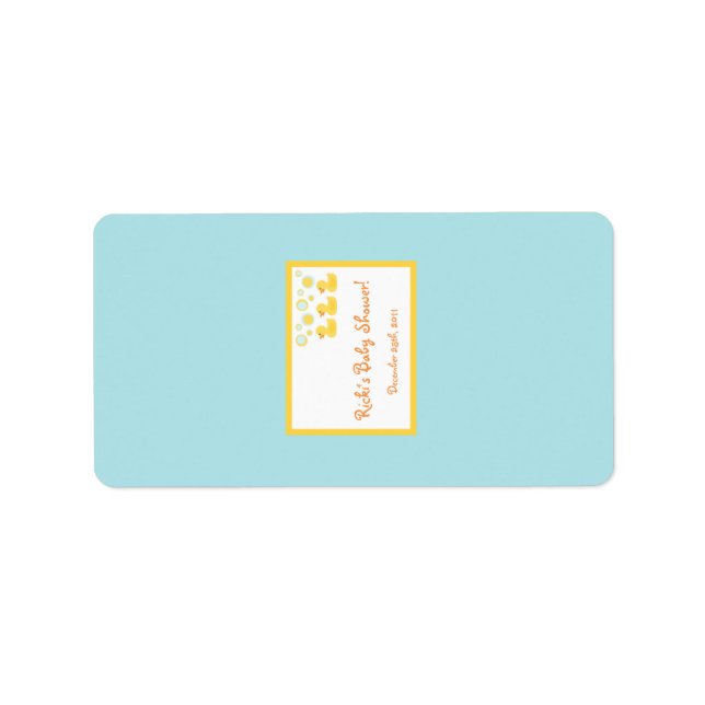 1.25"x2.75" Hershey's Miniature Rubber Ducky Bubbl Label (Front)