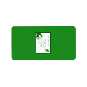 1.25"x2.75" Hershey's Miniature Sweet 16 green Label