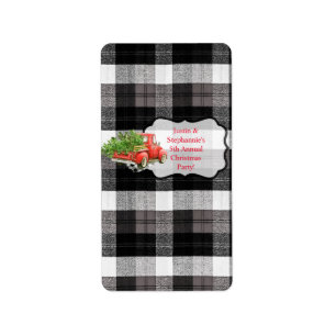 1.25"x2.75" Hershey's Miniature XMAS Truck Christm Label