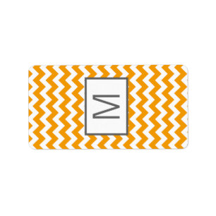 1.25"x2.75" Hershey's Miniature Yellow Gre Chevron Label
