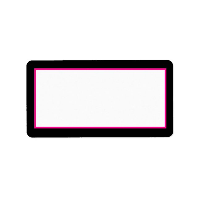 1.25"x2.75" Hot Pink Zebra Print Mailing Address Label (Front)