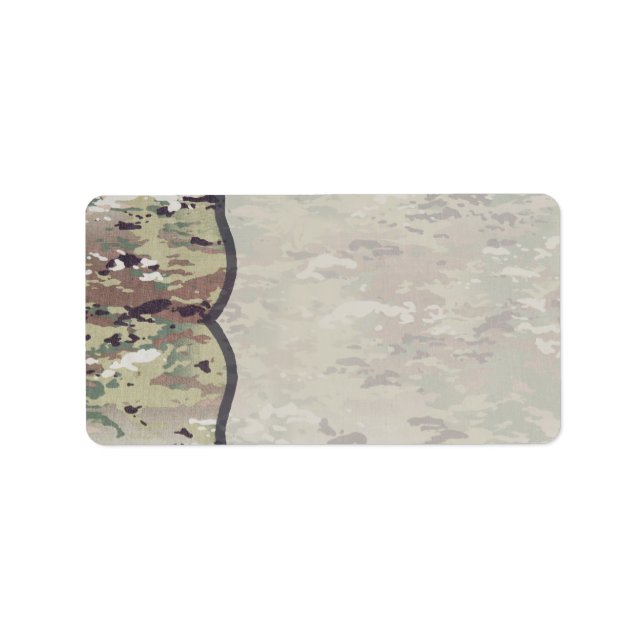 1.25"x2.75" Mailing Address Army OCP Camo Uniform Label (Front)