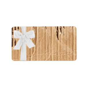 1.25"x2.75" Mailing Address Cardboard Flap White Label