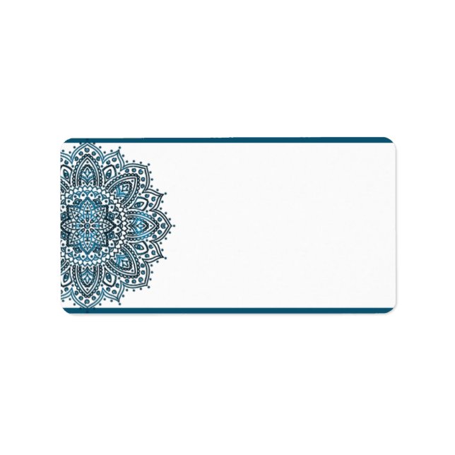 1.25" x2.75" Mailing Address Deep Moroccan Blue Label (Front)