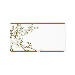 1.25"x2.75" Mailing Address Dogwood Flowers Label