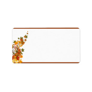 1.25"x2.75" Mailing Address Foliage Branch Label