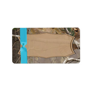 1.25"x2.75" Mailing Address Hunters Camo Camoflaug Label