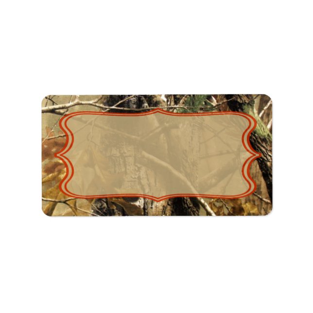 1.25"x2.75" Mailing Address Hunters Camoflouge Cam Label (Front)