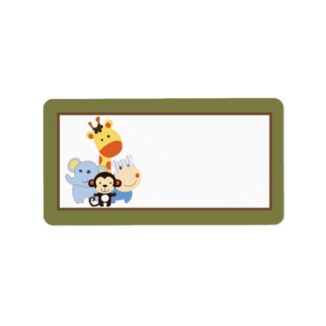 1.25"x2.75" Mailing Address Jungle Play Label (Front)