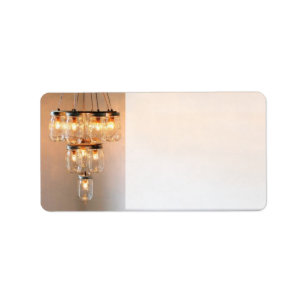 1.25"x2.75" Mailing Address Mason Jar Chandelier Label