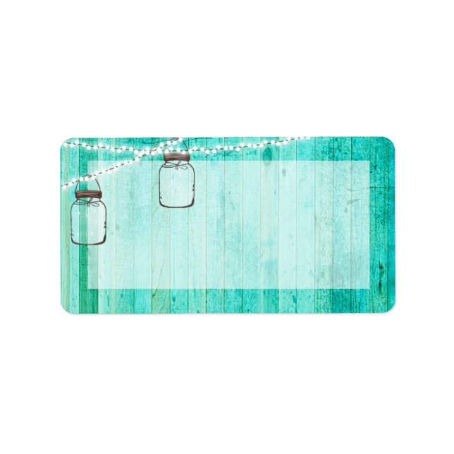1.25"x2.75" Mailing Address Mason Jar String Light Label (Front)