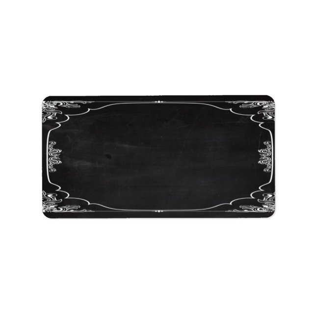 1.25"x2.75" Mailing Address Modern Chalkboard Vint Label (Front)