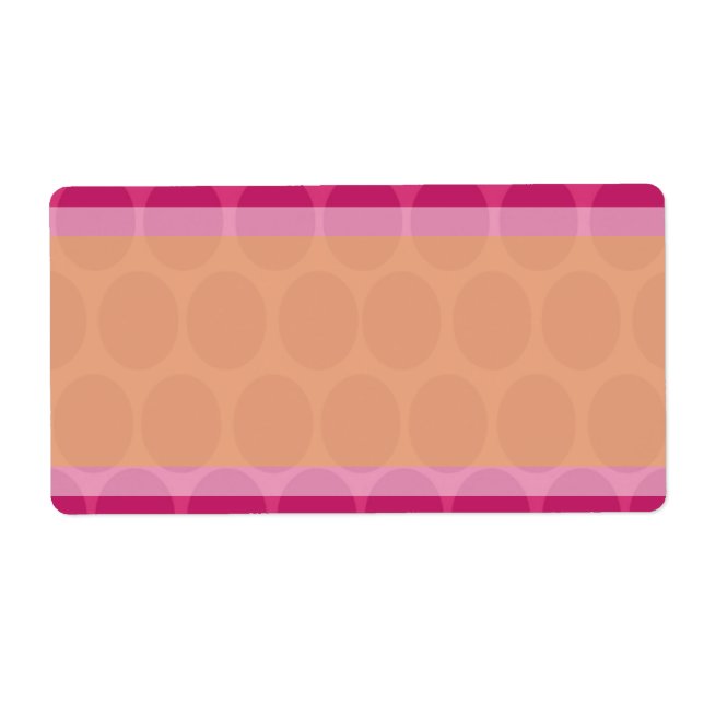 1.25"x2.75" Mailing Address Moroccan Polka Dots (Front)