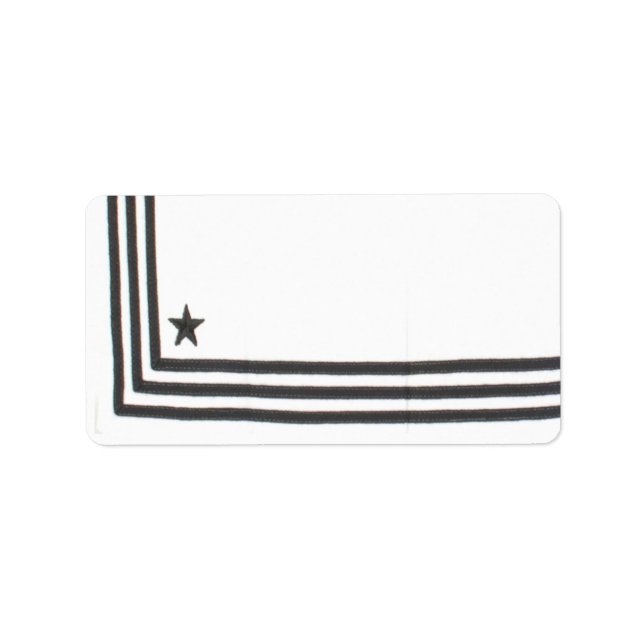 1.25"x2.75" Mailing Address Navy Summer Dress Whit Label (Front)