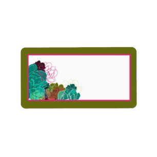 1.25"x2.75" Mailing Address Neon Spring Floral Flo Label