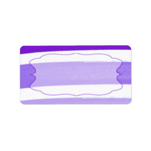 1.25"x2.75" Mailing Address Ombre Stripe Purple Label