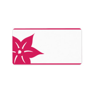 1.25"x2.75" Mailing Address Pink and Black Flowers Label