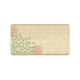 1.25"x2.75" Mailing Address Purple / Green Floral Label