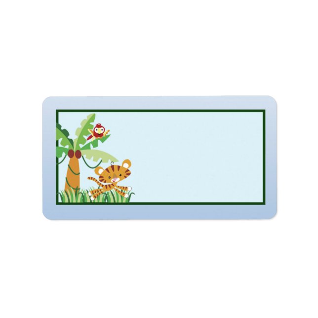 1.25"x2.75" Mailing Address Rain-forest Jungle Label (Front)