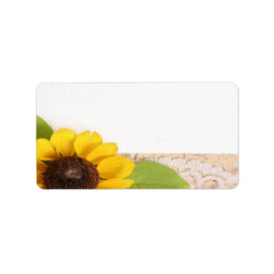 1.25"x2.75" Mailing Address Rustic Sunflower Count Label