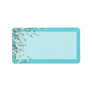 1.25"x2.75" Mailing Address Spring Babys Breath Label