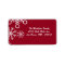 1.25"x2.75" Red XMAS Snowflake Mailing Address