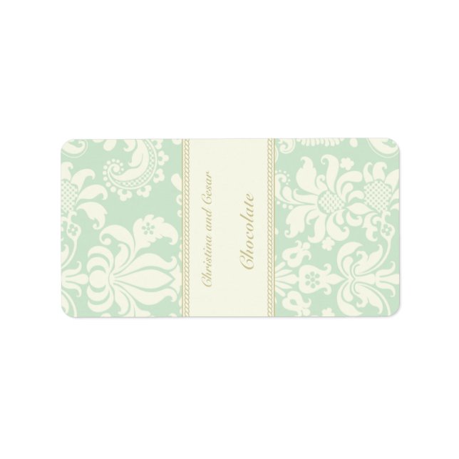 1.25"x 2.75" Hershey"s Miniature Damask Paris Label (Front)